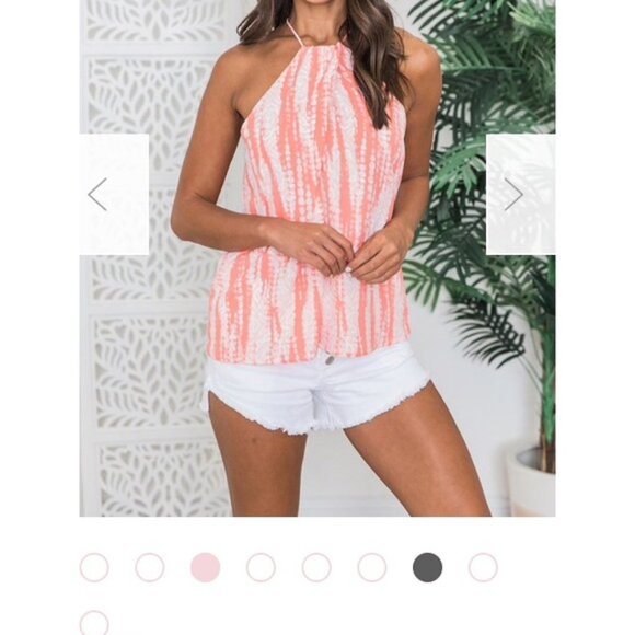 Turquoise Tie Dye Tank Top - Picture 2 of 5